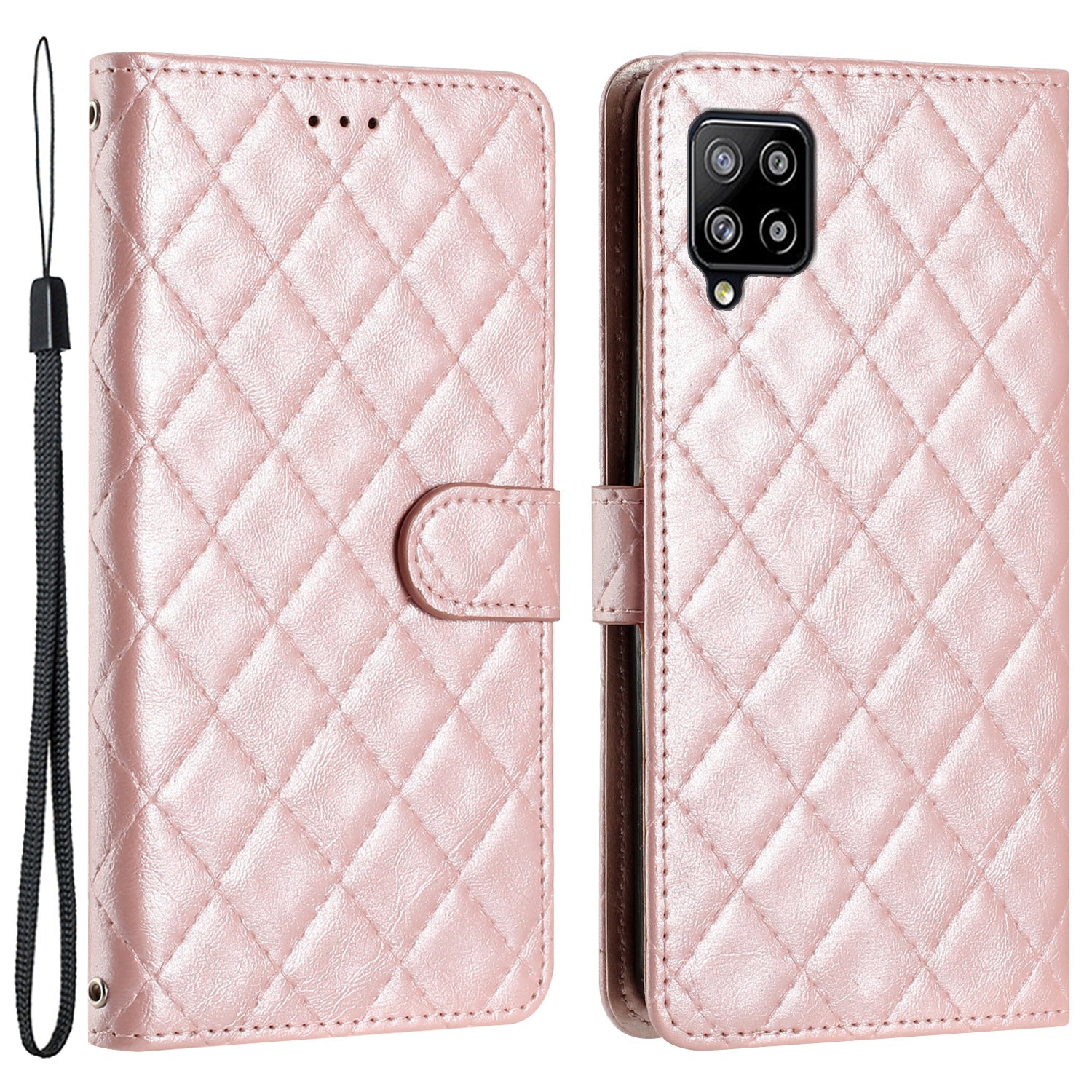 For Samsung Galaxy A22 4G (EU Version) Stitching Line Rhombus Leather Case Wallet Stand Phone Cover For Samsung Galaxy A22 4G (EU Version) Stitching Line Rhombus Leather Case Wallet Stand Phone Cover